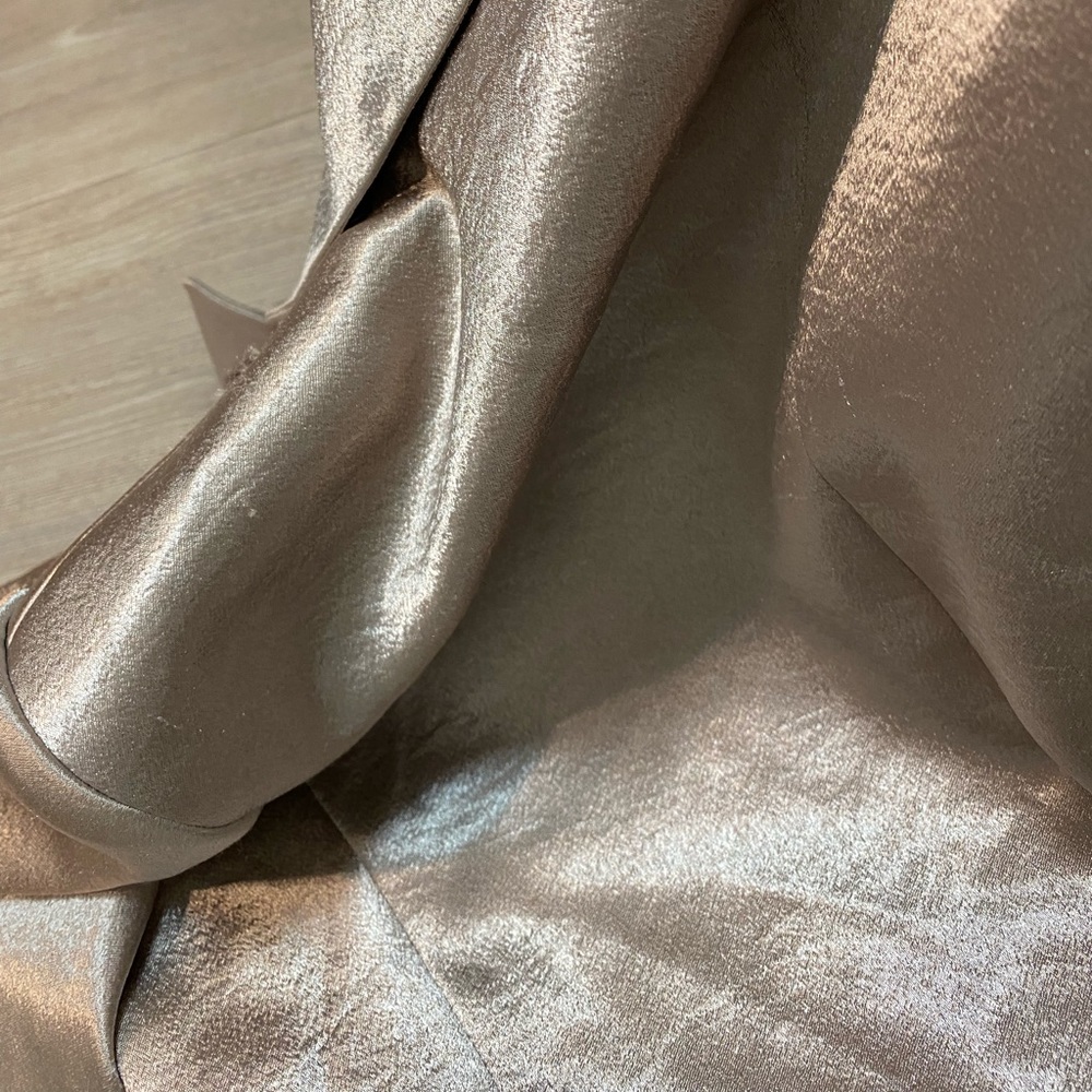 L'AGENCE Chamberlain Blazer in Platinum Silver Satin Size 8 - Picture 15 of 17